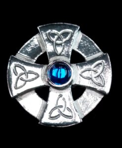 Cornish tin brooch with blue stone setting