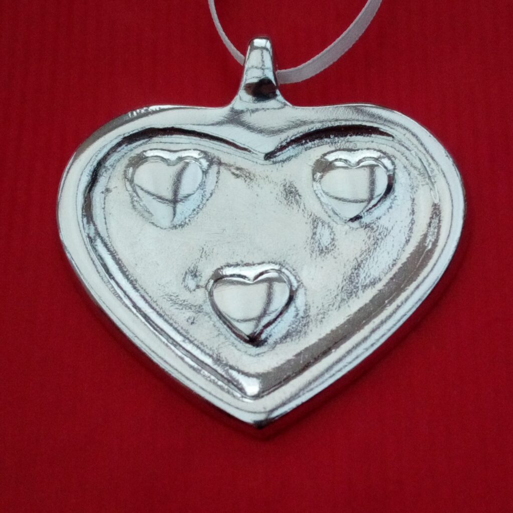 Heart cast in Cornish Tin