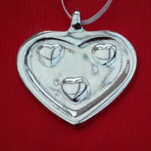 Heart cast in Cornish Tin